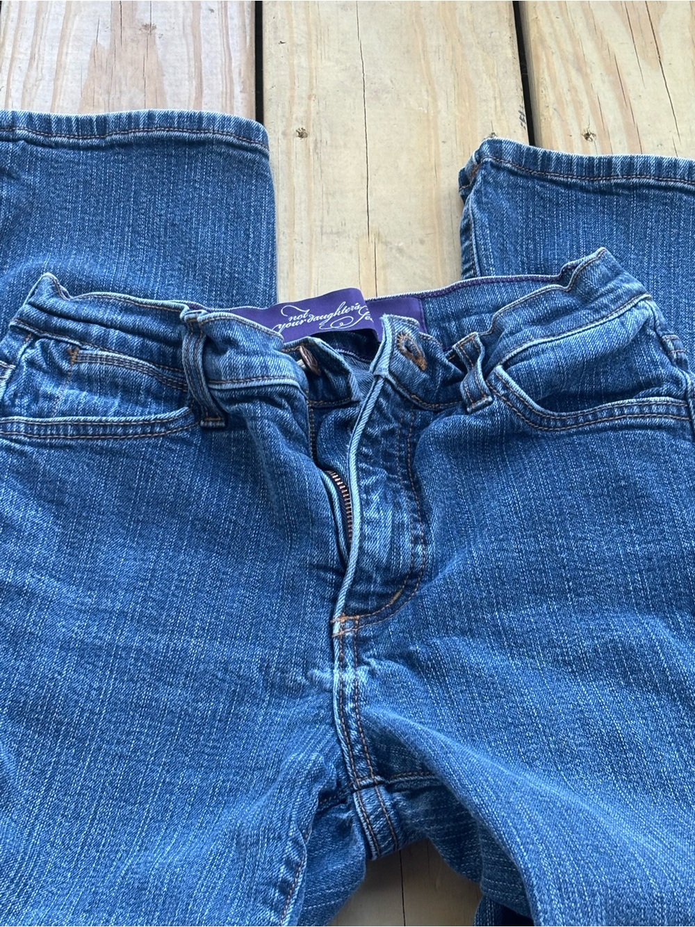 NYDJ Women's Straight-Leg Jeans in Medium Blue Denim